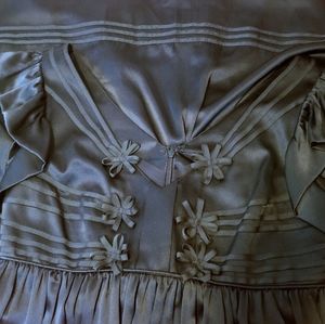 EUC Betsey Johnson Black Silk Babydoll Minidress